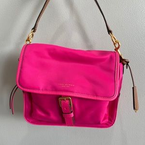 Tory Burch Pink Nylon Handle Bag